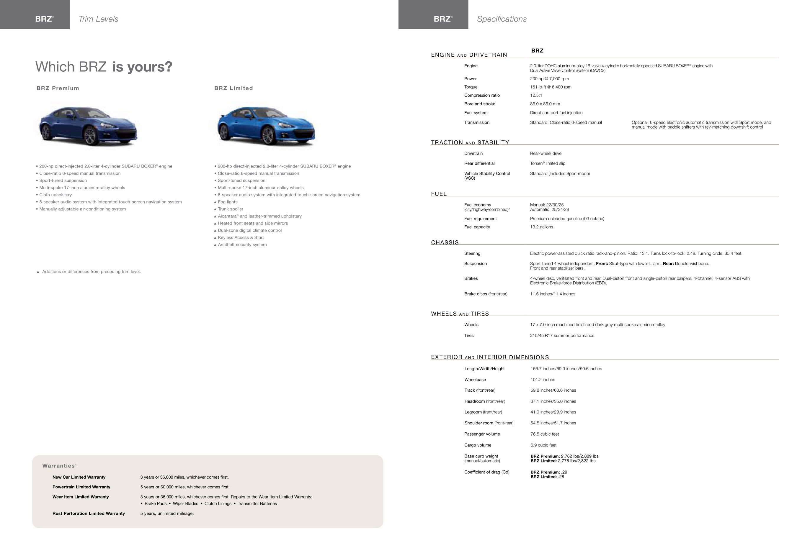 2013 Subaru BRZ Brochure Page 11